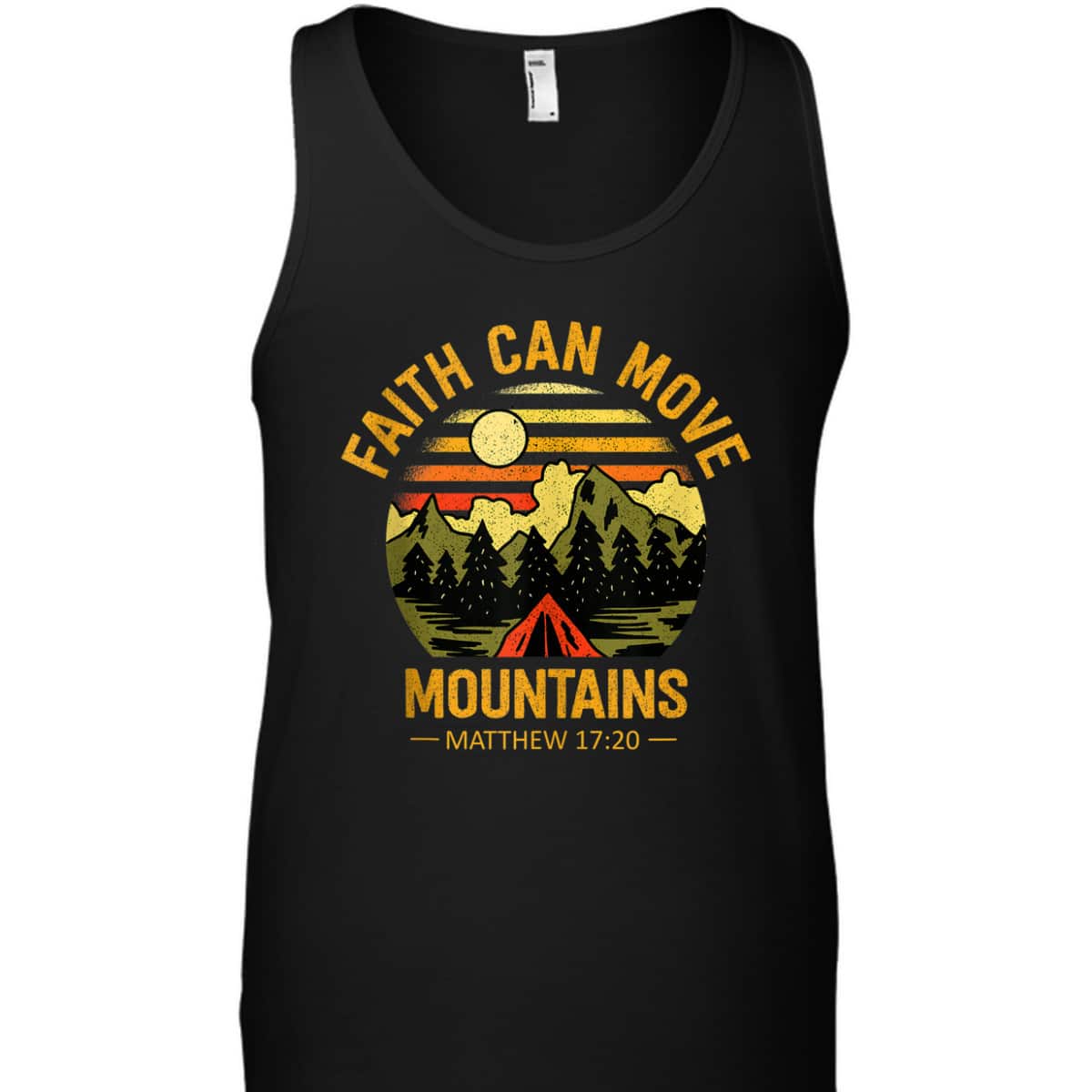 Christian Retro Faith Can Move Mountains T-Shirt Jesus Christ Saying Matthew 17:20 Bible Verse Gift Christian Retro Faith Can Move Mountains T-Shirt Jesus Christ Saying Matthew 17:20 Bible Verse Gift