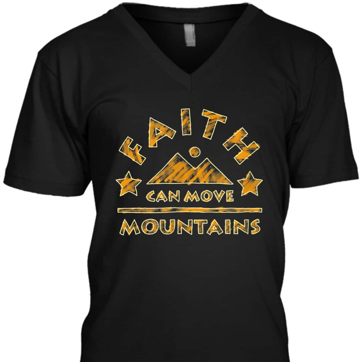Religious Faith Can Move Mountains Christian Bible Verse T-Shirt Religious Faith Can Move Mountains Christian Bible Verse T-Shirt