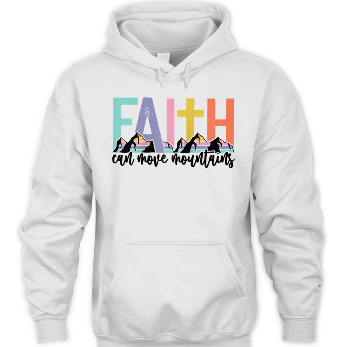 Faith Can Move Mountains Christian Retro Bible Verse T-Shirt Faith Can Move Mountains Christian Retro Bible Verse T-Shirt