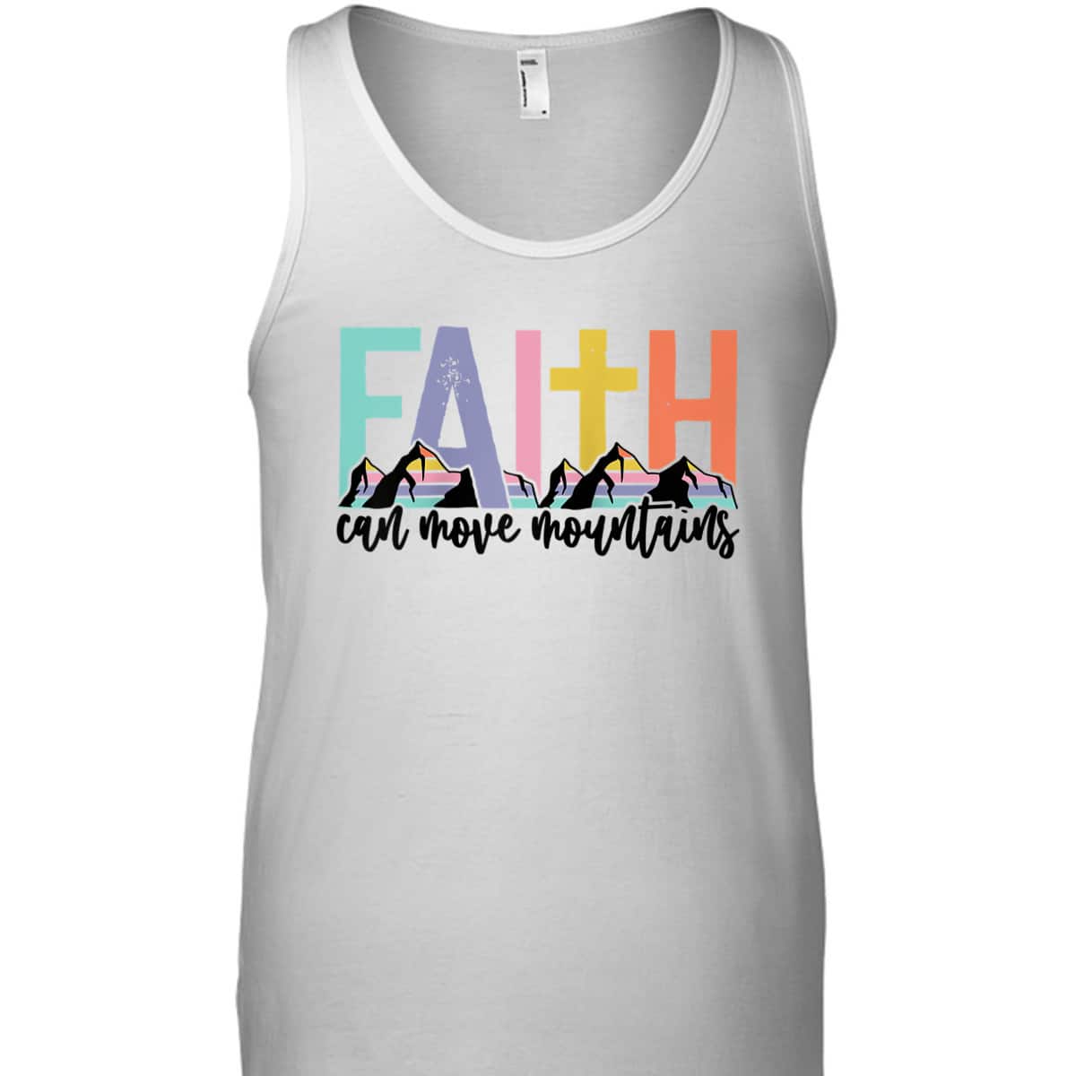 Faith Can Move Mountains Christian Retro Bible Verse T-Shirt Faith Can Move Mountains Christian Retro Bible Verse T-Shirt
