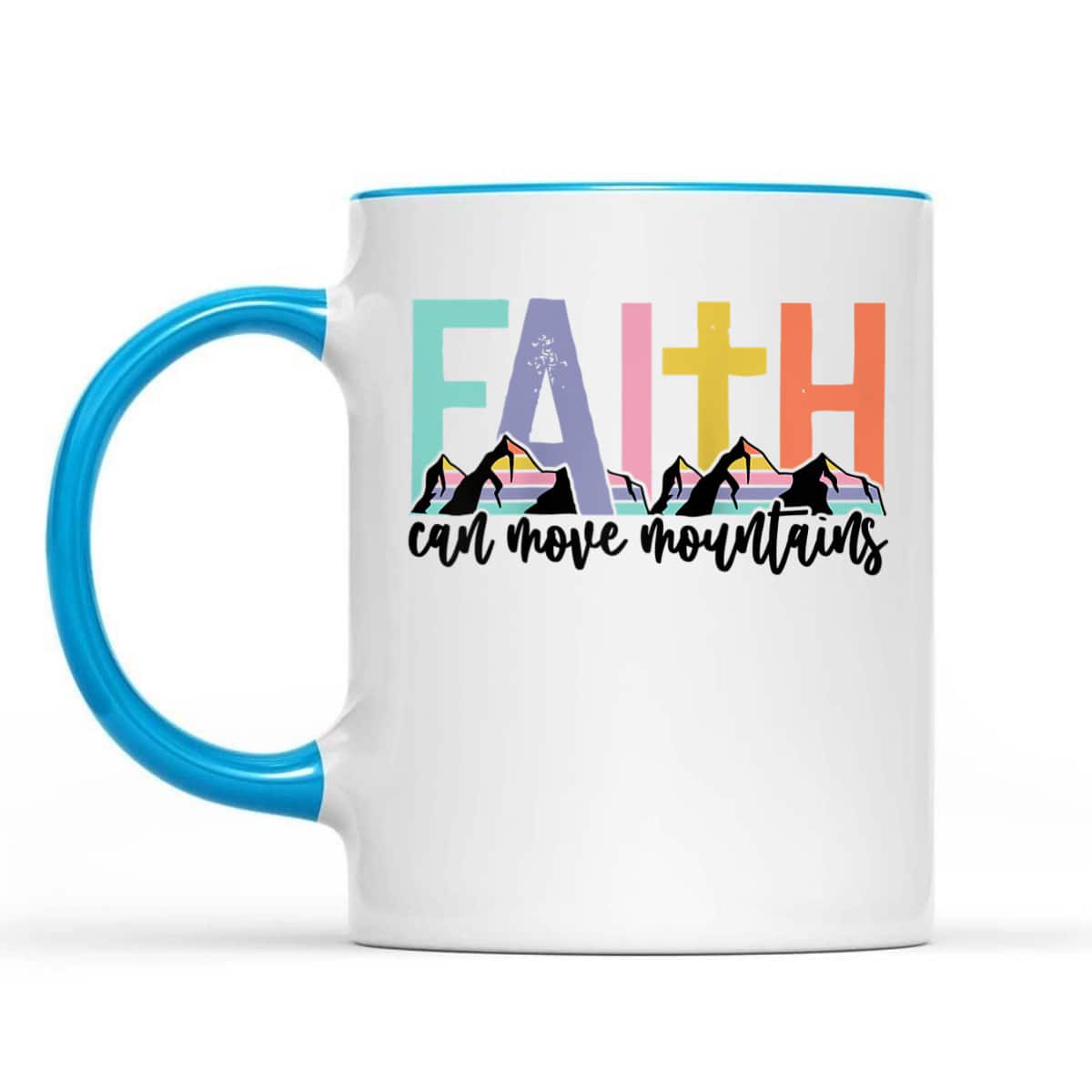 Faith Can Move Mountains Christian Retro Bible Verse T-Shirt Faith Can Move Mountains Christian Retro Bible Verse T-Shirt