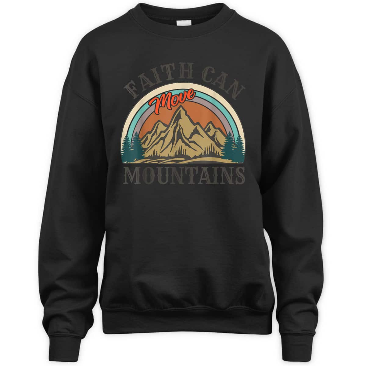 Faith Can Move Mountains T-Shirt Vintage Retro Bible Verse Gift Faith Can Move Mountains T-Shirt Vintage Retro Bible Verse Gift