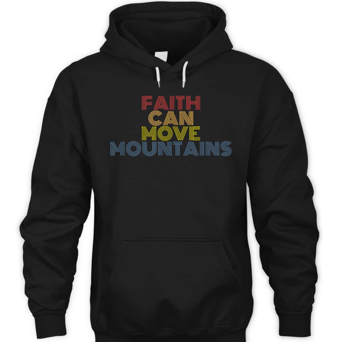 Christian Faith Can Move Mountains Retro 70s Vintage T-Shirt Christian Faith Can Move Mountains Retro 70s Vintage T-Shirt