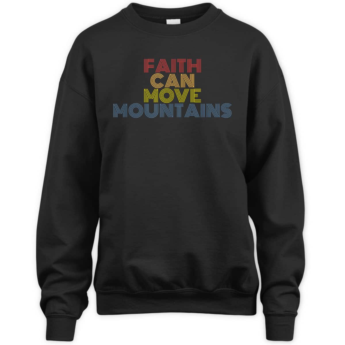 Christian Faith Can Move Mountains Retro 70s Vintage T-Shirt Christian Faith Can Move Mountains Retro 70s Vintage T-Shirt