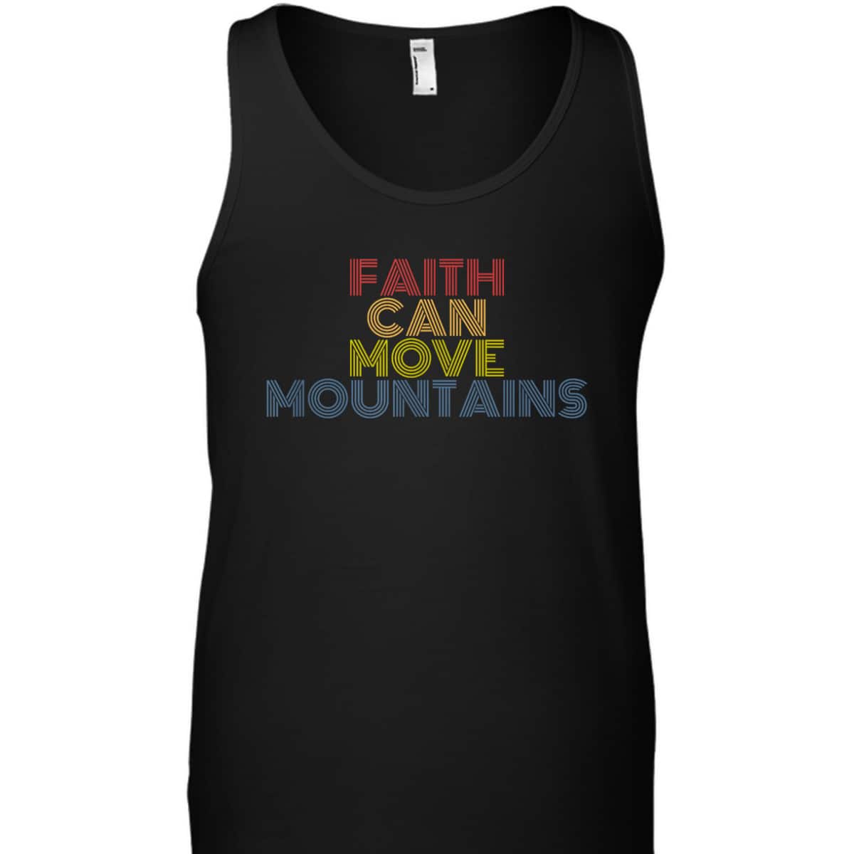 Christian Faith Can Move Mountains Retro 70s Vintage T-Shirt Christian Faith Can Move Mountains Retro 70s Vintage T-Shirt