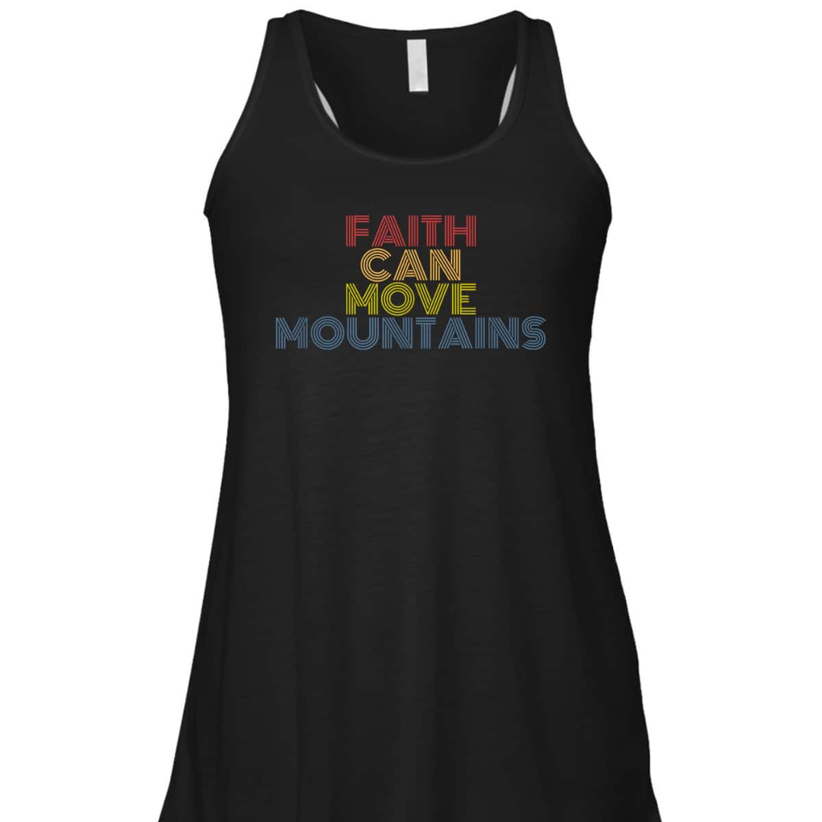 Christian Faith Can Move Mountains Retro 70s Vintage T-Shirt Christian Faith Can Move Mountains Retro 70s Vintage T-Shirt