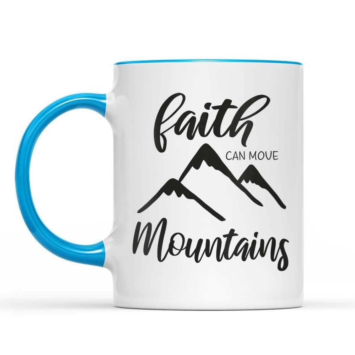 Christian Bible Verse Inspirational T-Shirt Faith Can Move Mountains Christian Bible Verse Inspirational T-Shirt Faith Can Move Mountains