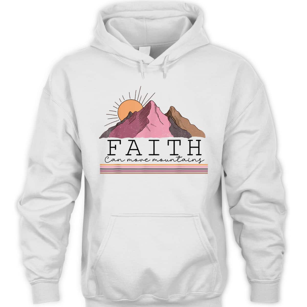 Faith Can Move Mountains Retro Christian Bible Verse Jesus T-Shirt Faith Can Move Mountains Retro Christian Bible Verse Jesus T-Shirt