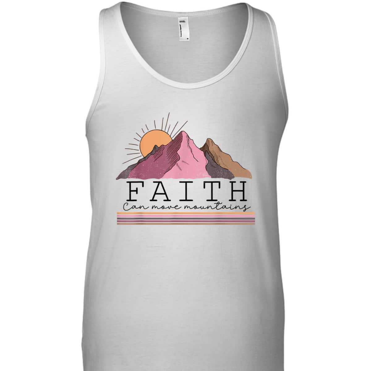 Faith Can Move Mountains Retro Christian Bible Verse Jesus T-Shirt Faith Can Move Mountains Retro Christian Bible Verse Jesus T-Shirt