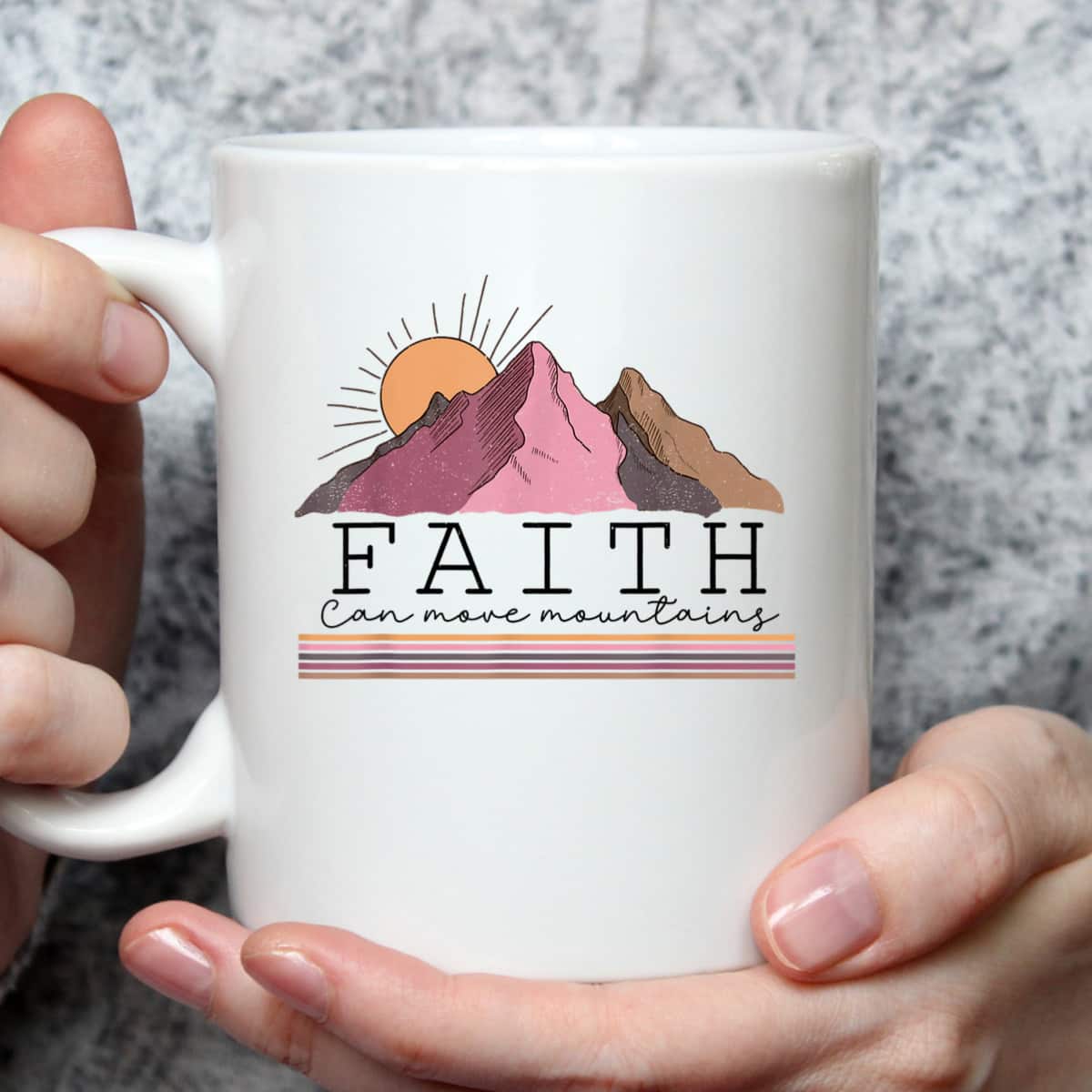 Faith Can Move Mountains Retro Christian Bible Verse Jesus T-Shirt Faith Can Move Mountains Retro Christian Bible Verse Jesus T-Shirt