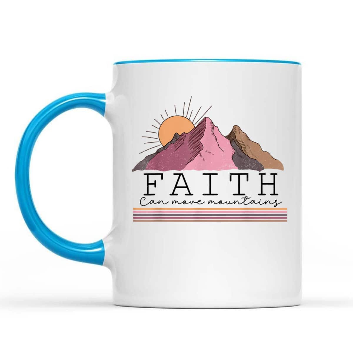 Faith Can Move Mountains Retro Christian Bible Verse Jesus T-Shirt Faith Can Move Mountains Retro Christian Bible Verse Jesus T-Shirt