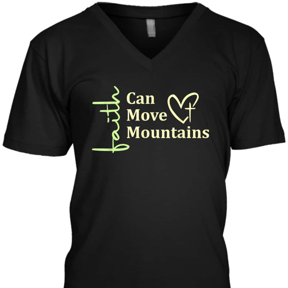 Faith Can Move Mountains T-Shirt Christian Bible Verse Gift Faith Can Move Mountains T-Shirt Christian Bible Verse Gift