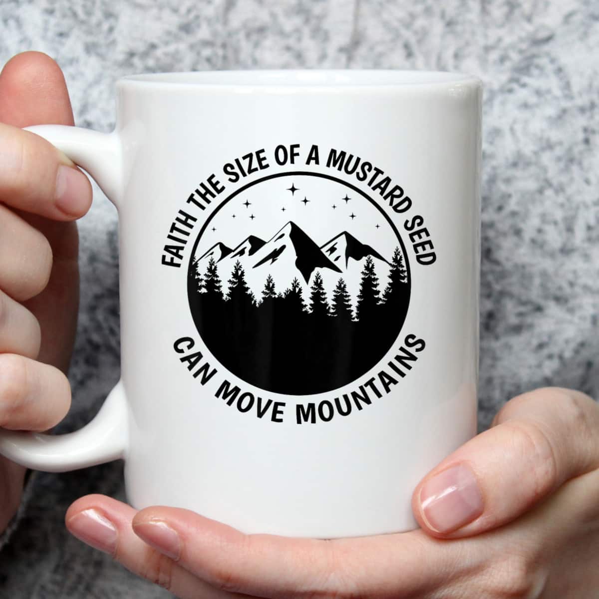 Faith The Size Of A Mustard Seed Can Move Mountains Matthew 1720 Bible Verse Christian T-Shirt Faith The Size Of A Mustard Seed Can Move Mountains Matthew 1720 Bible Verse Christian T-Shirt