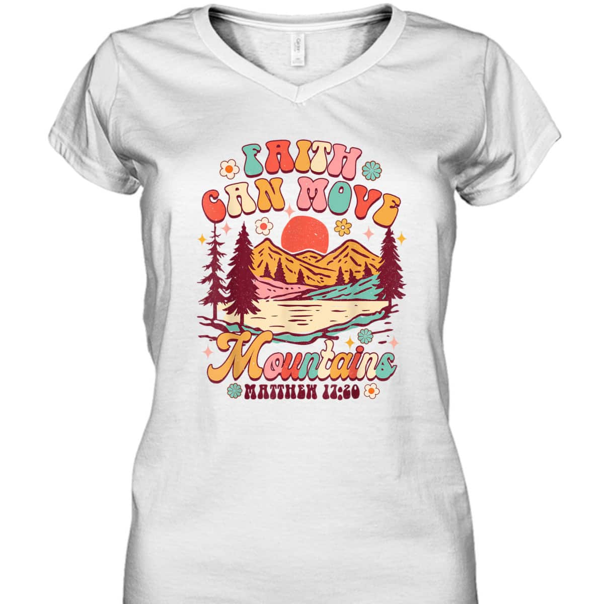 Faith Can Move Mountains T-Shirt Christian Jesus Religious Groovy Gift Faith Can Move Mountains T-Shirt Christian Jesus Religious Groovy Gift