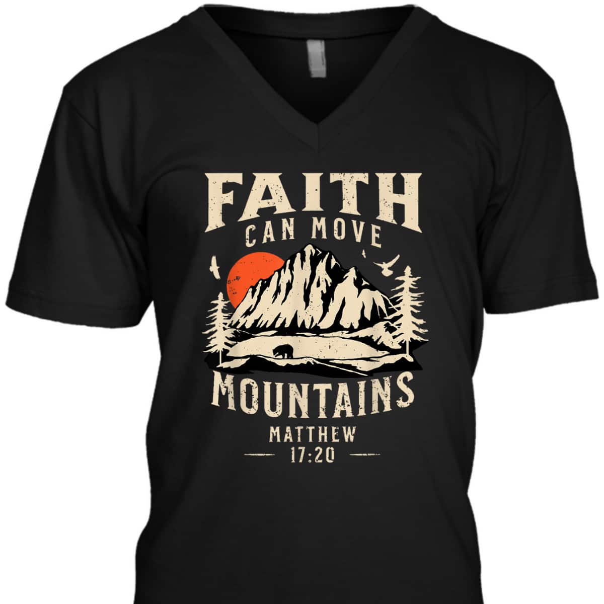 Vintage Faith Can Move Mountains T-Shirt Christian Jesus Lovers Gift Vintage Faith Can Move Mountains T-Shirt Christian Jesus Lovers Gift