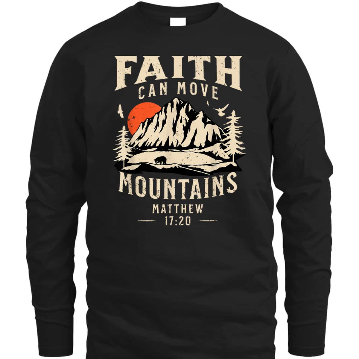 Vintage Faith Can Move Mountains T-Shirt Christian Jesus Lovers Gift Vintage Faith Can Move Mountains T-Shirt Christian Jesus Lovers Gift
