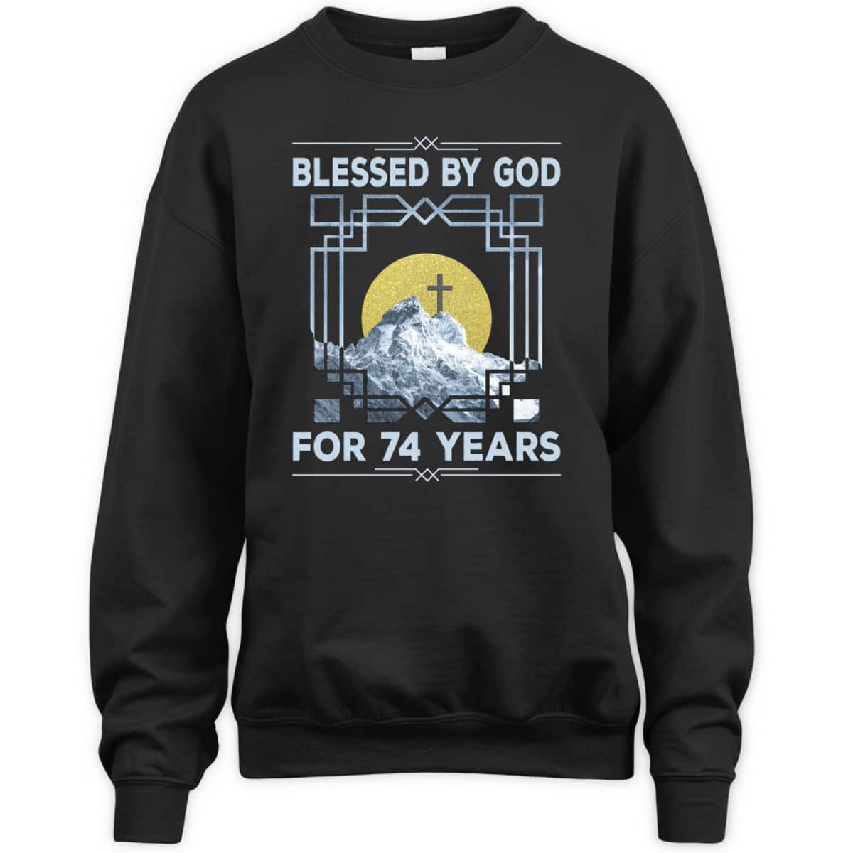Blessed By God For 74 Years Religious Cross 74th Birthday T-Shirt Blessed By God For 74 Years Religious Cross 74th Birthday T-Shirt