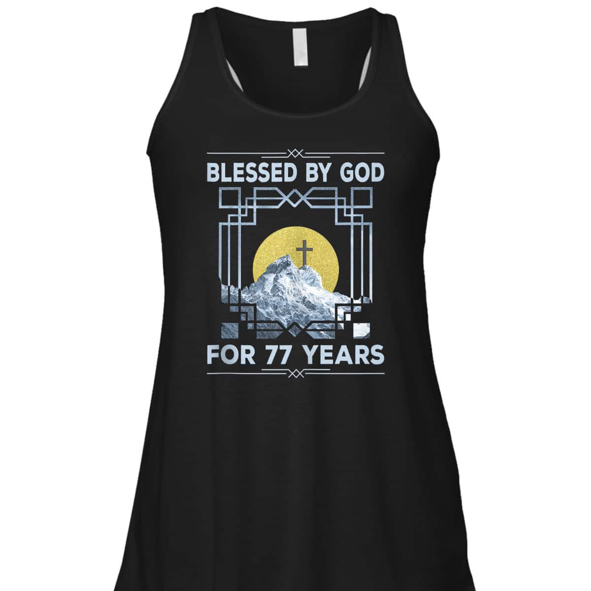 Blessed By God For 77 Years Religious Cross 77th Birthday T-Shirt Blessed By God For 77 Years Religious Cross 77th Birthday T-Shirt