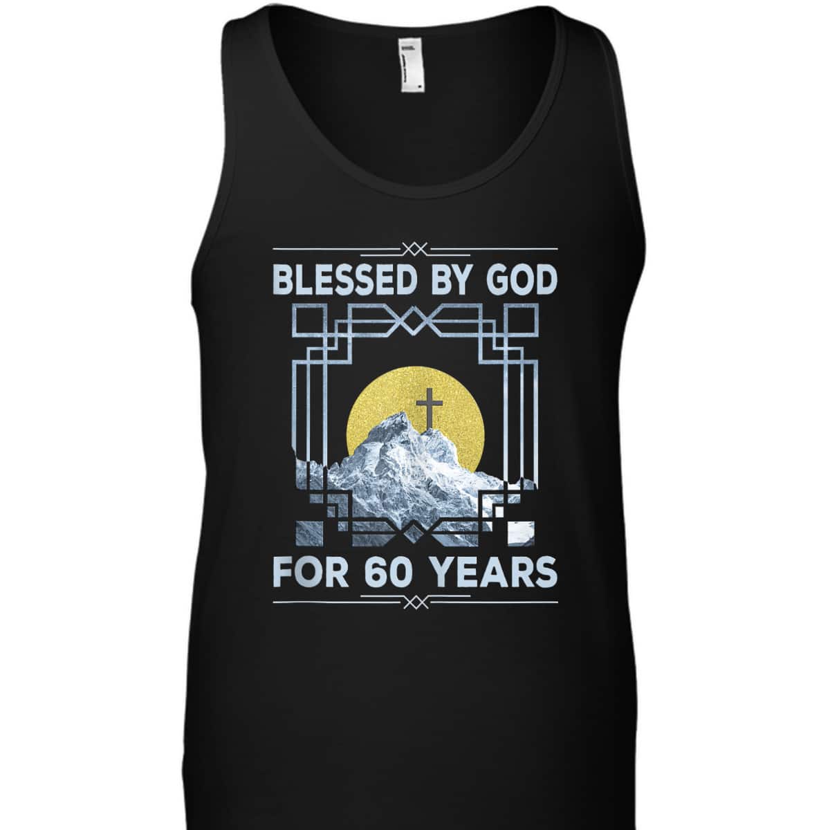 Blessed By God For 60 Years Religious Cross 60th Birthday T-Shirt Blessed By God For 60 Years Religious Cross 60th Birthday T-Shirt
