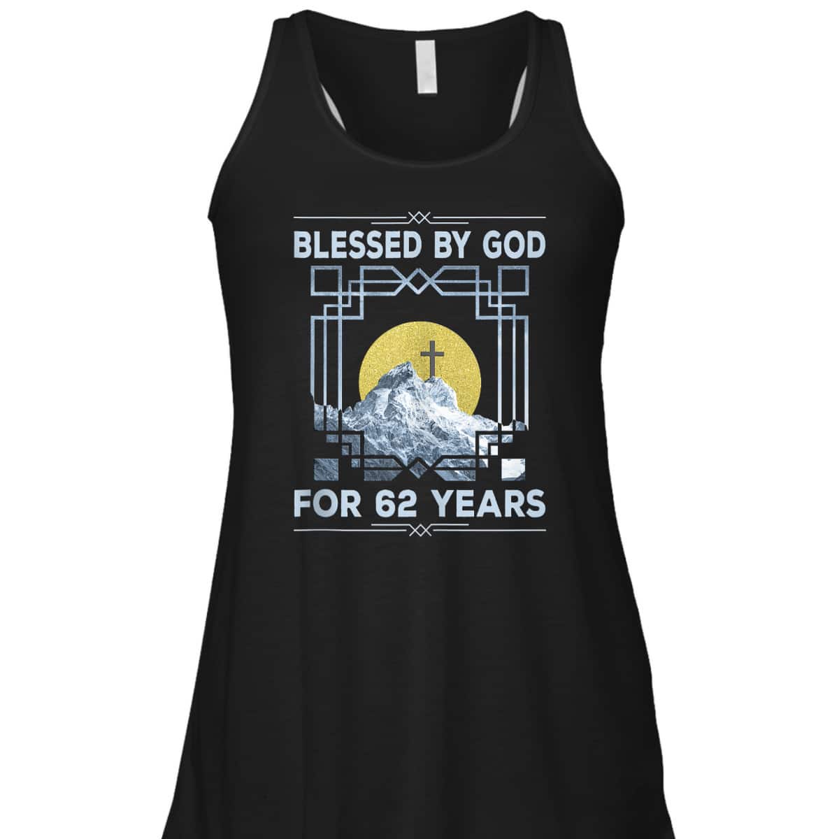 Blessed By God For 62 Years Religious Cross 62nd Birthday T-Shirt Blessed By God For 62 Years Religious Cross 62nd Birthday T-Shirt