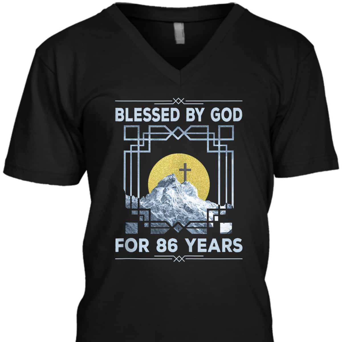 Blessed By God For 86 Years Religious Cross 86th Birthday T-Shirt Blessed By God For 86 Years Religious Cross 86th Birthday T-Shirt