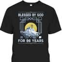 Blessed By God For 96 Years Religious Cross 96th Birthday T-Shirt Blessed By God For 96 Years Religious Cross 96th Birthday T-Shirt
