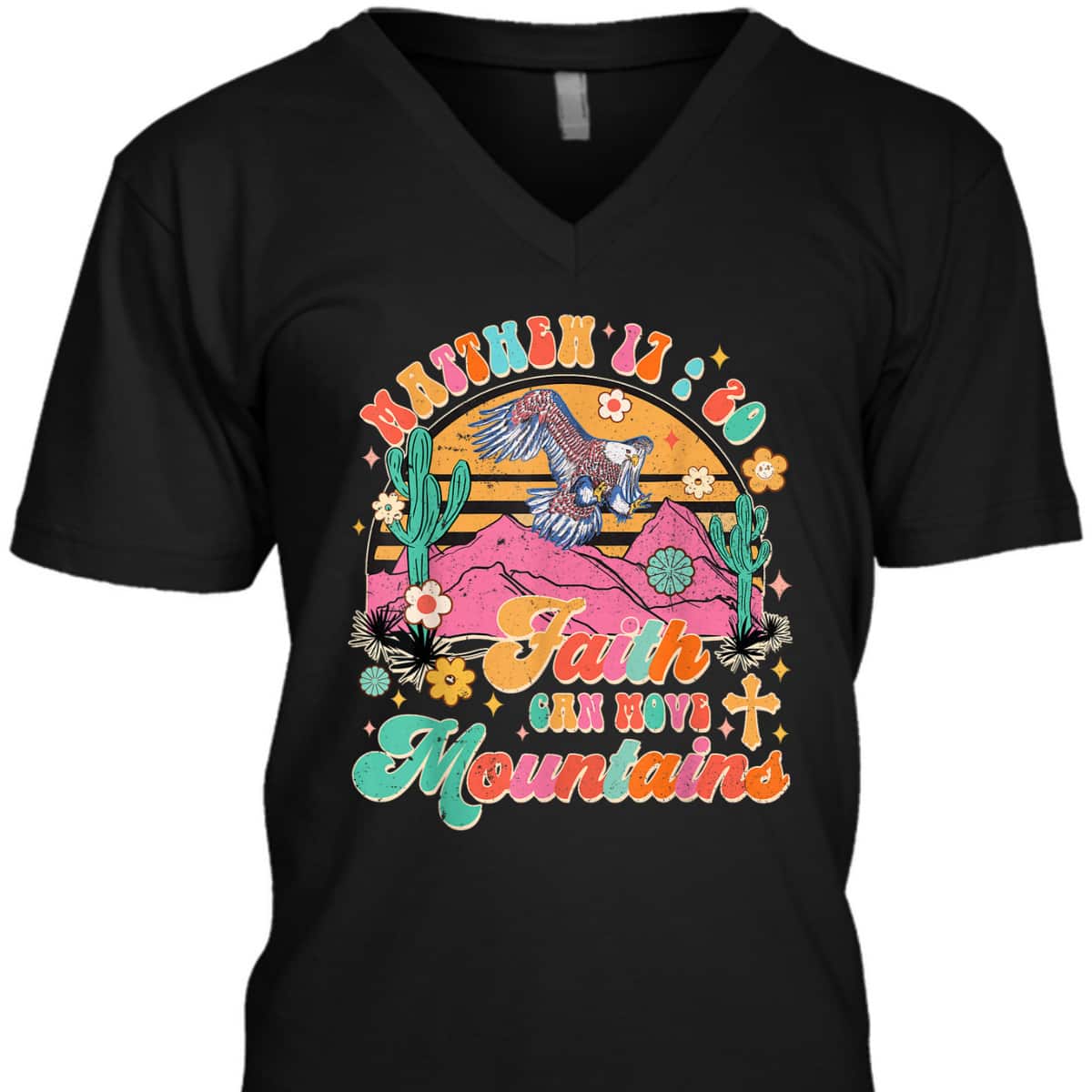 Christian Faith Can Move Mountains T-Shirt Jesus Religious Groovy Gift Christian Faith Can Move Mountains T-Shirt Jesus Religious Groovy Gift