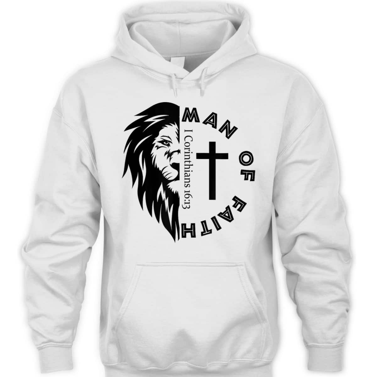 Man Of Faith Lion Of Judah Bible Verse T-Shirt For Christians Man Of Faith Lion Of Judah Bible Verse T-Shirt For Christians