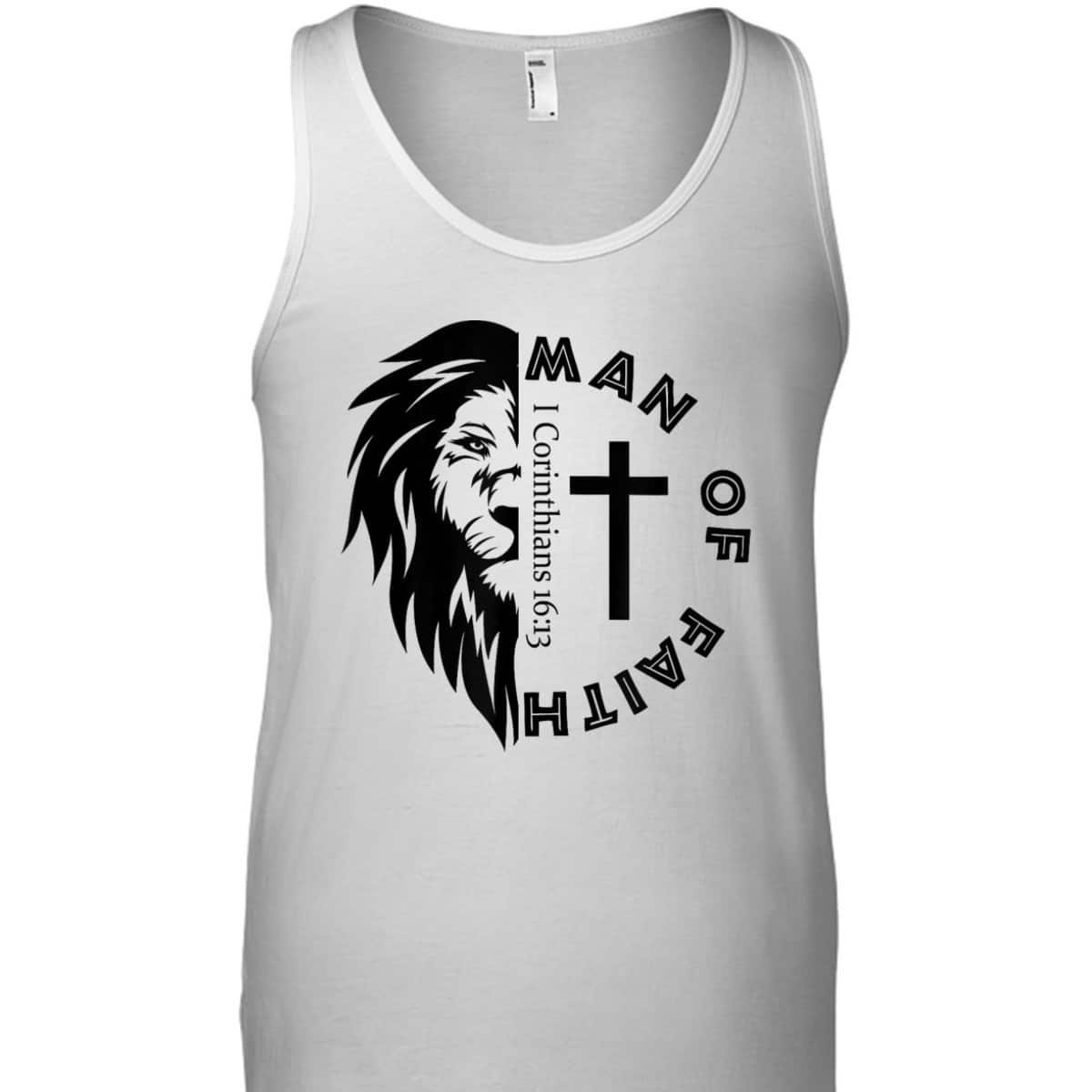 Man Of Faith Lion Of Judah Bible Verse T-Shirt For Christians Man Of Faith Lion Of Judah Bible Verse T-Shirt For Christians