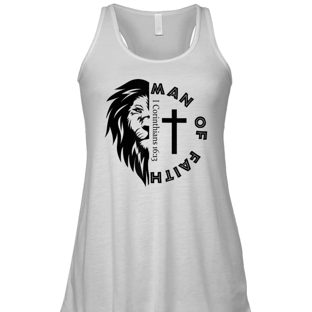 Man Of Faith Lion Of Judah Bible Verse T-Shirt For Christians Man Of Faith Lion Of Judah Bible Verse T-Shirt For Christians