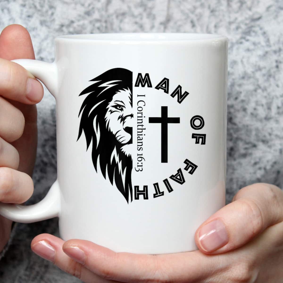 Man Of Faith Lion Of Judah Bible Verse T-Shirt For Christians Man Of Faith Lion Of Judah Bible Verse T-Shirt For Christians