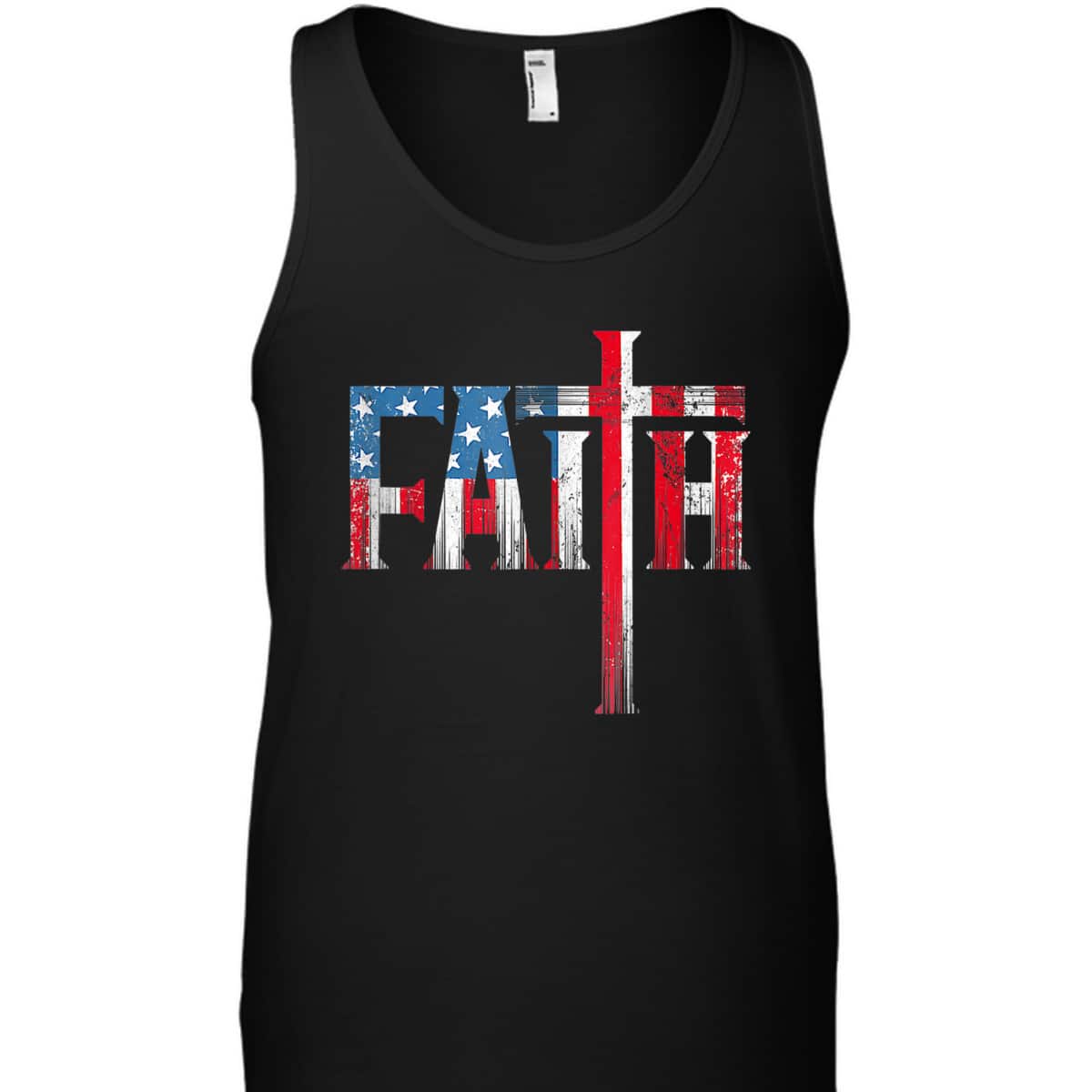 Christian Faith T-Shirt And Cross USA Flag American 4th Of July Independence Day Christian Faith T-Shirt And Cross USA Flag American 4th Of July Independence Day