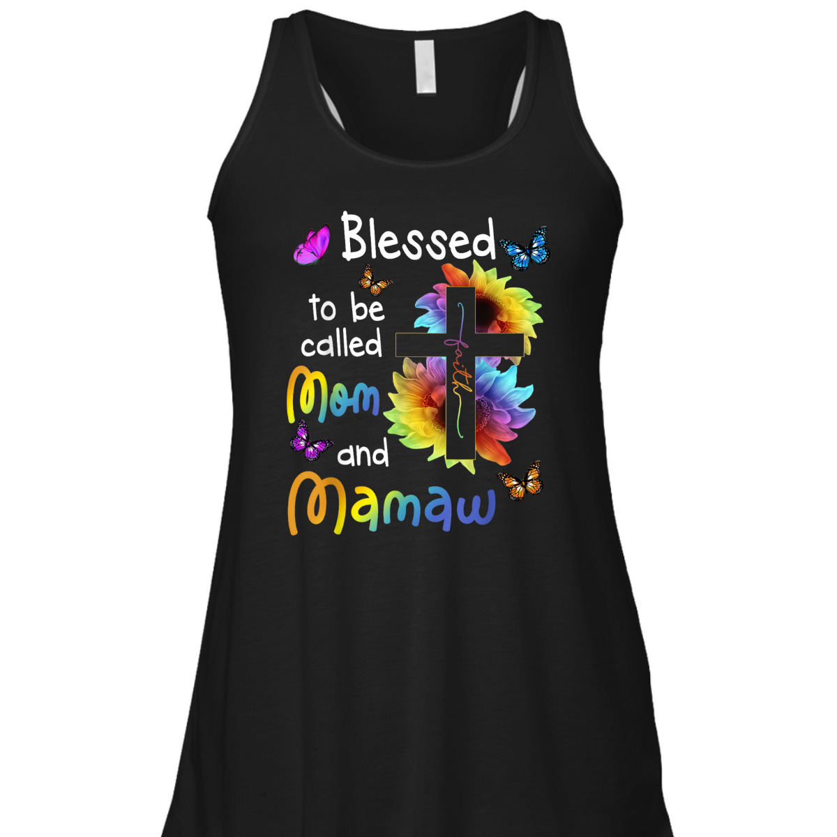 Mother's Day T-Shirt Blessed To Be Called Mom And Mamaw Christian Faith Cross Mother's Day T-Shirt Blessed To Be Called Mom And Mamaw Christian Faith Cross