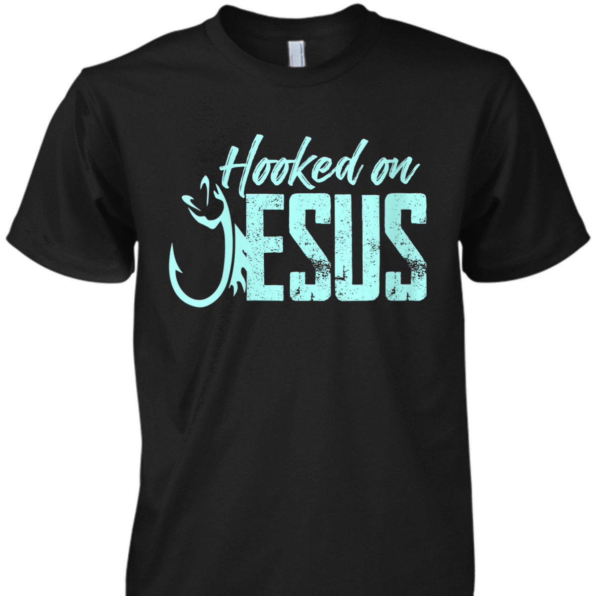 Hooked On Jesus Funny Christian Fishermen T-Shirt Hooked On Jesus Funny Christian Fishermen T-Shirt