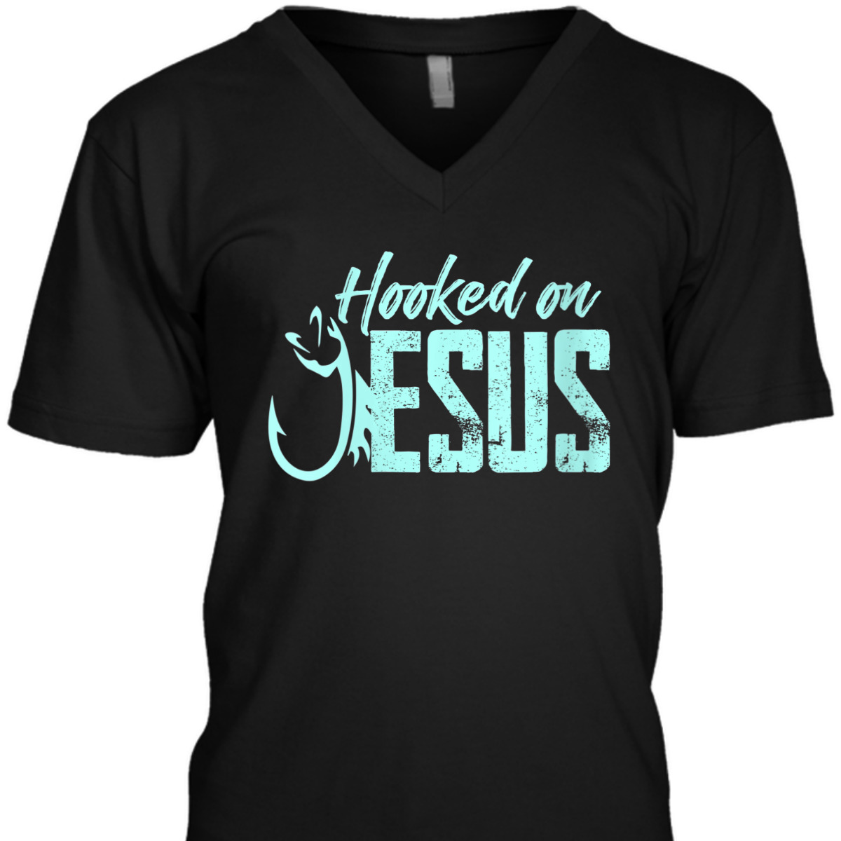 Hooked On Jesus Funny Christian Fishermen T-Shirt Hooked On Jesus Funny Christian Fishermen T-Shirt