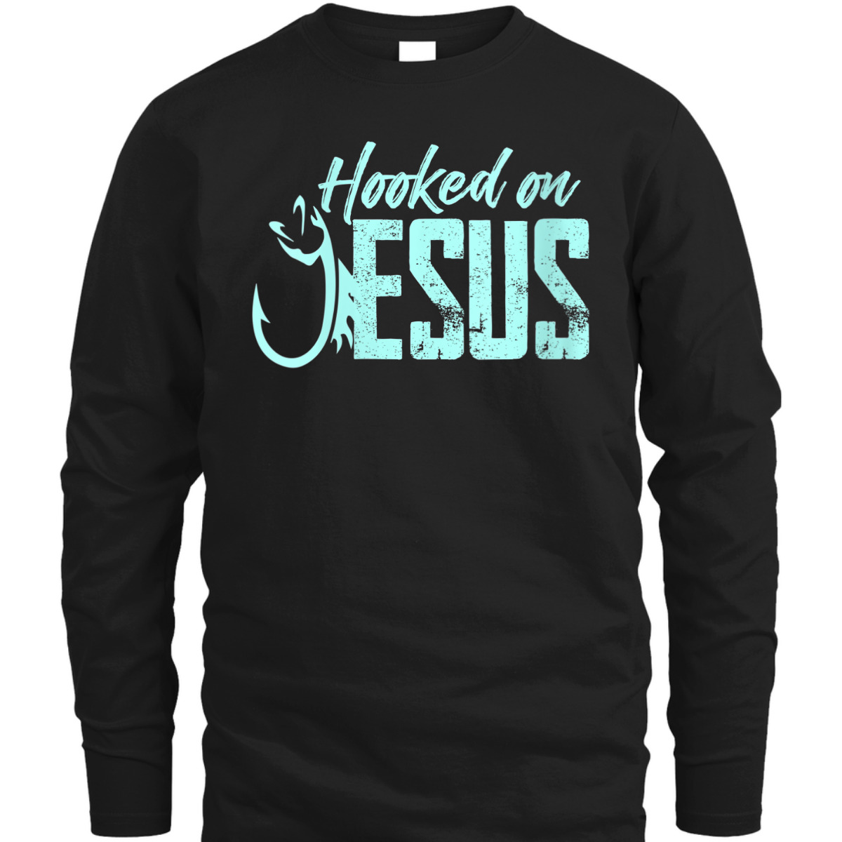 Hooked On Jesus Funny Christian Fishermen T-Shirt Hooked On Jesus Funny Christian Fishermen T-Shirt