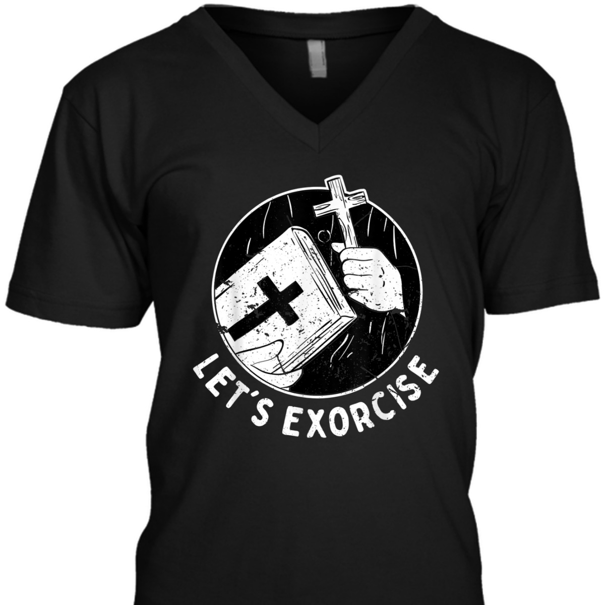 Let's Exorcise Scary Church Cross Funny Christian Priest T-Shirt Let's Exorcise Scary Church Cross Funny Christian Priest T-Shirt