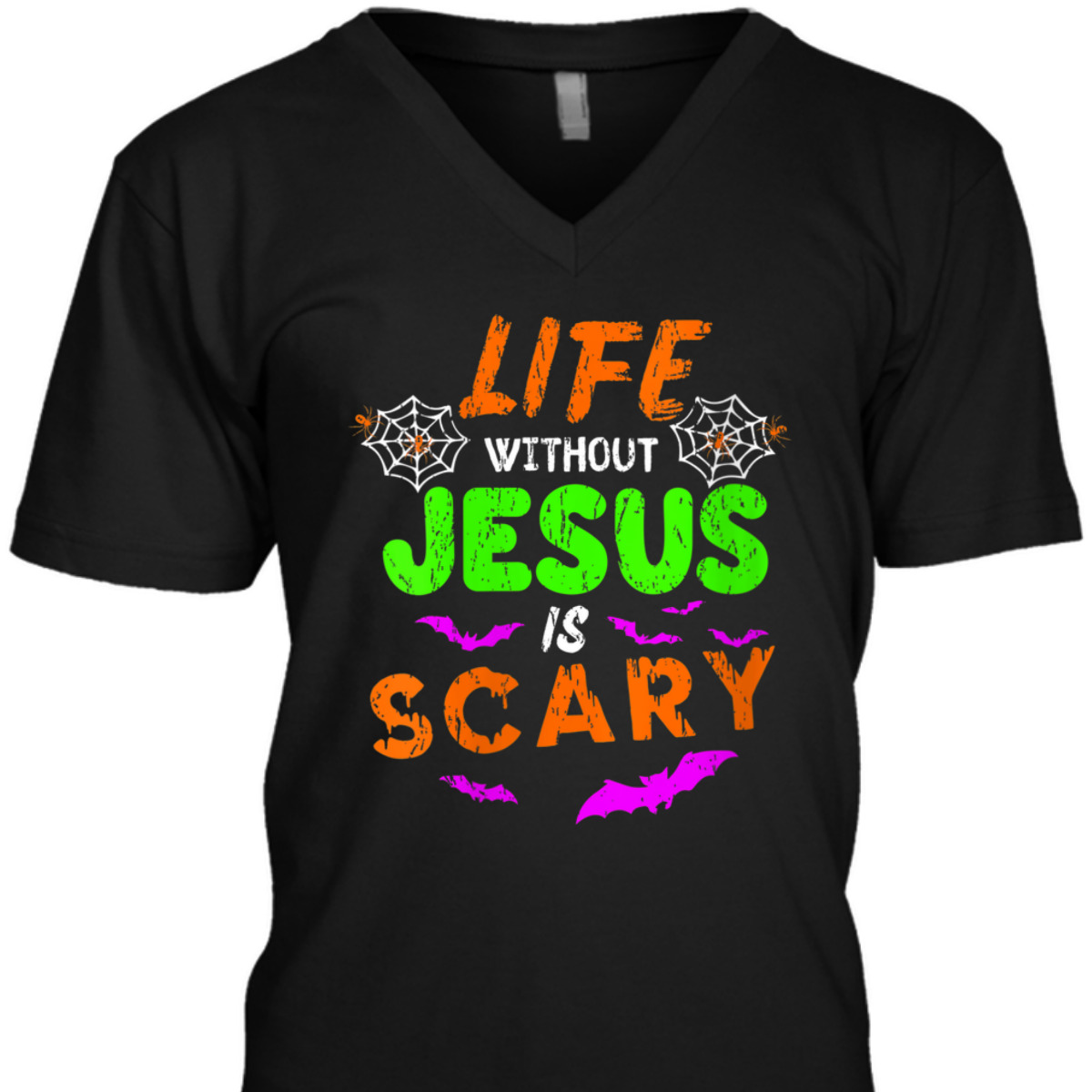 Life Without Jesus Is Scary Christian Halloween Day Humor T-Shirt