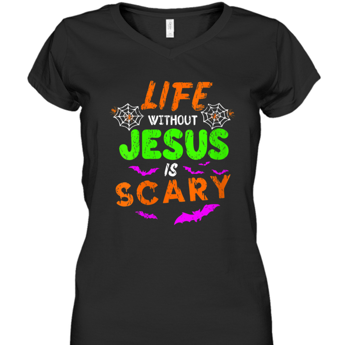 Life Without Jesus Is Scary Christian Halloween Day Humor T-Shirt