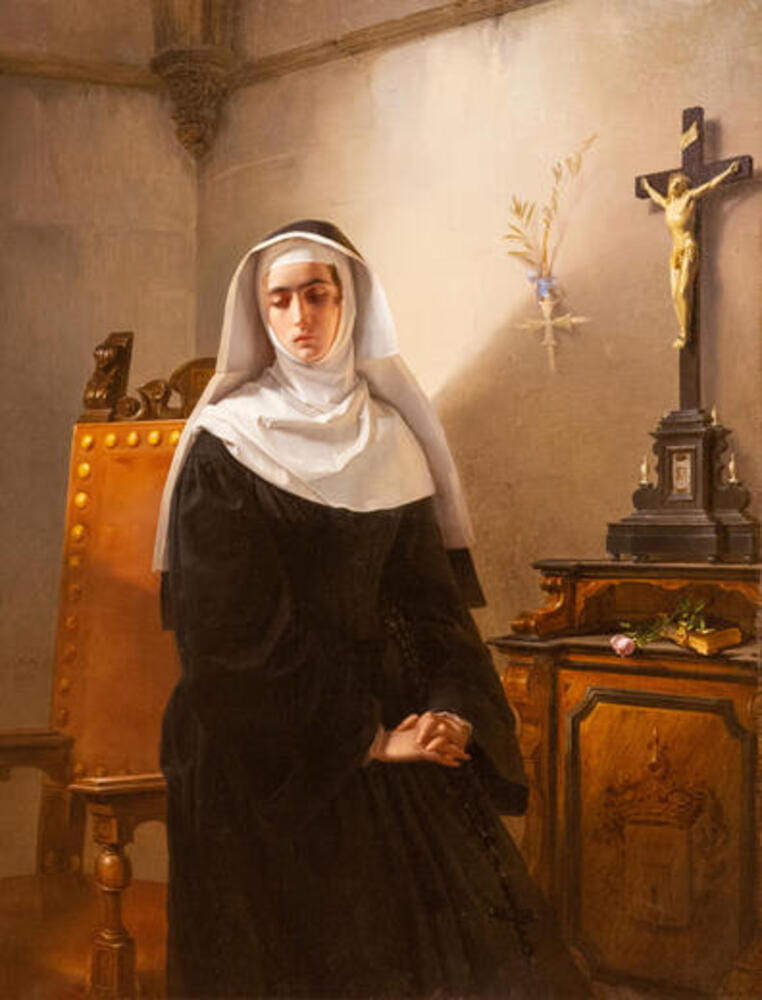 la monaca di monza the nun of monza a painting by giuseppe molenti in 1847 castello visconteo museum in pavia italy image la monaca di monza the nun of monza a painting by giuseppe molenti in 1847 castello visconteo museum in pavia italy image