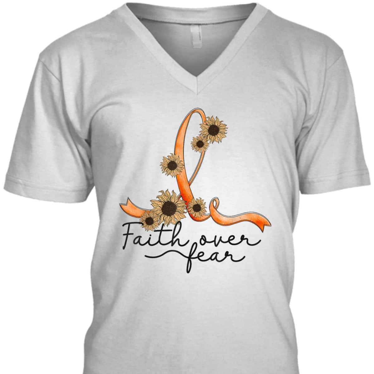 Adhd Awareness Sunflower Christian Faith Over Fear T-Shirt Adhd Awareness Sunflower Christian Faith Over Fear T-Shirt