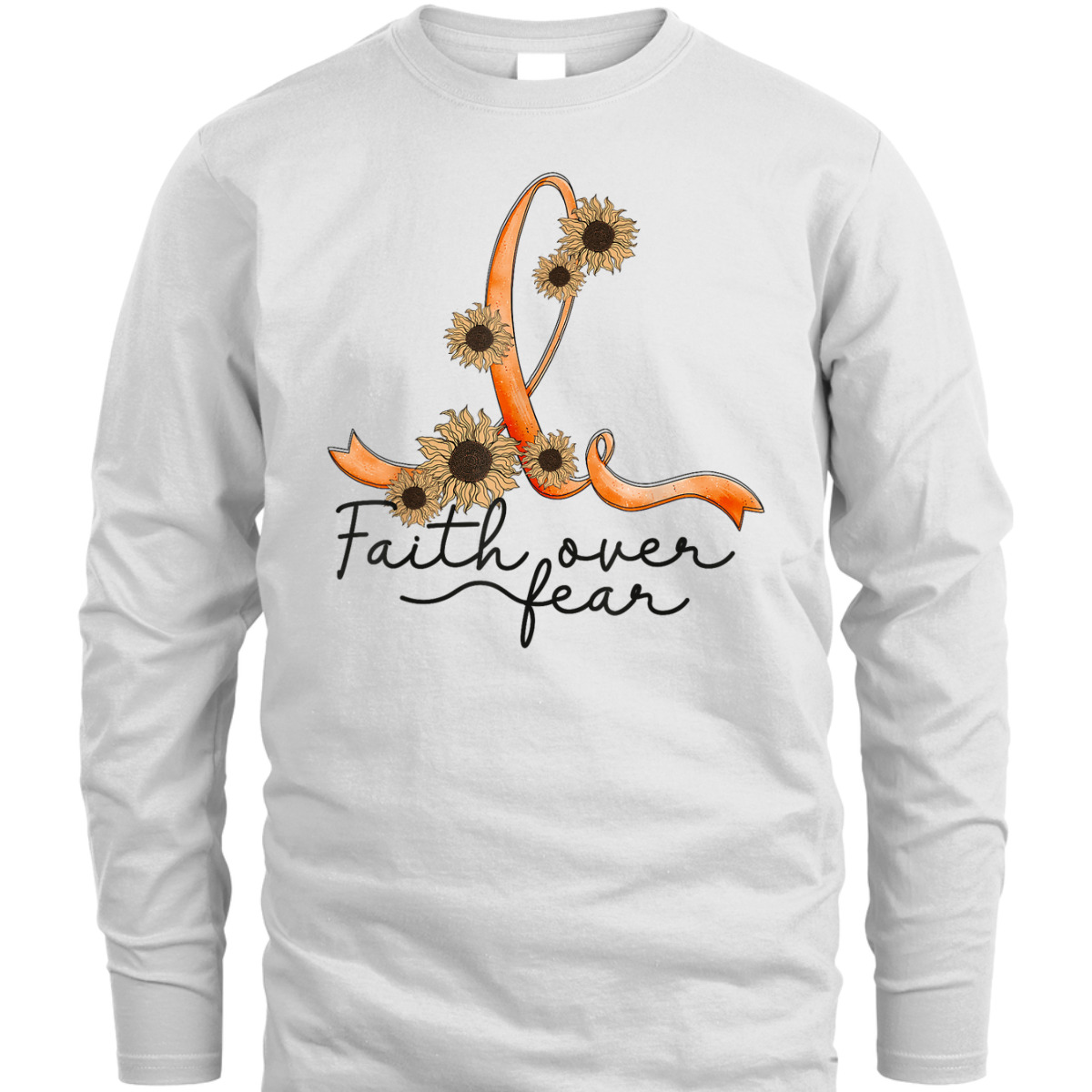 Adhd Awareness Sunflower Christian Faith Over Fear T-Shirt Adhd Awareness Sunflower Christian Faith Over Fear T-Shirt