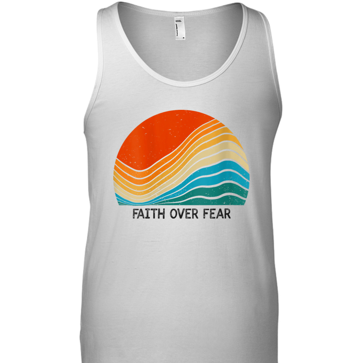 Faith Over Fear Vintage Sunset Retro Feel Christian T-Shirt Faith Over Fear Vintage Sunset Retro Feel Christian T-Shirt