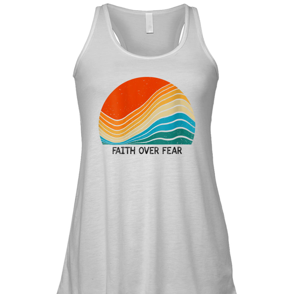 Faith Over Fear Vintage Sunset Retro Feel Christian T-Shirt Faith Over Fear Vintage Sunset Retro Feel Christian T-Shirt