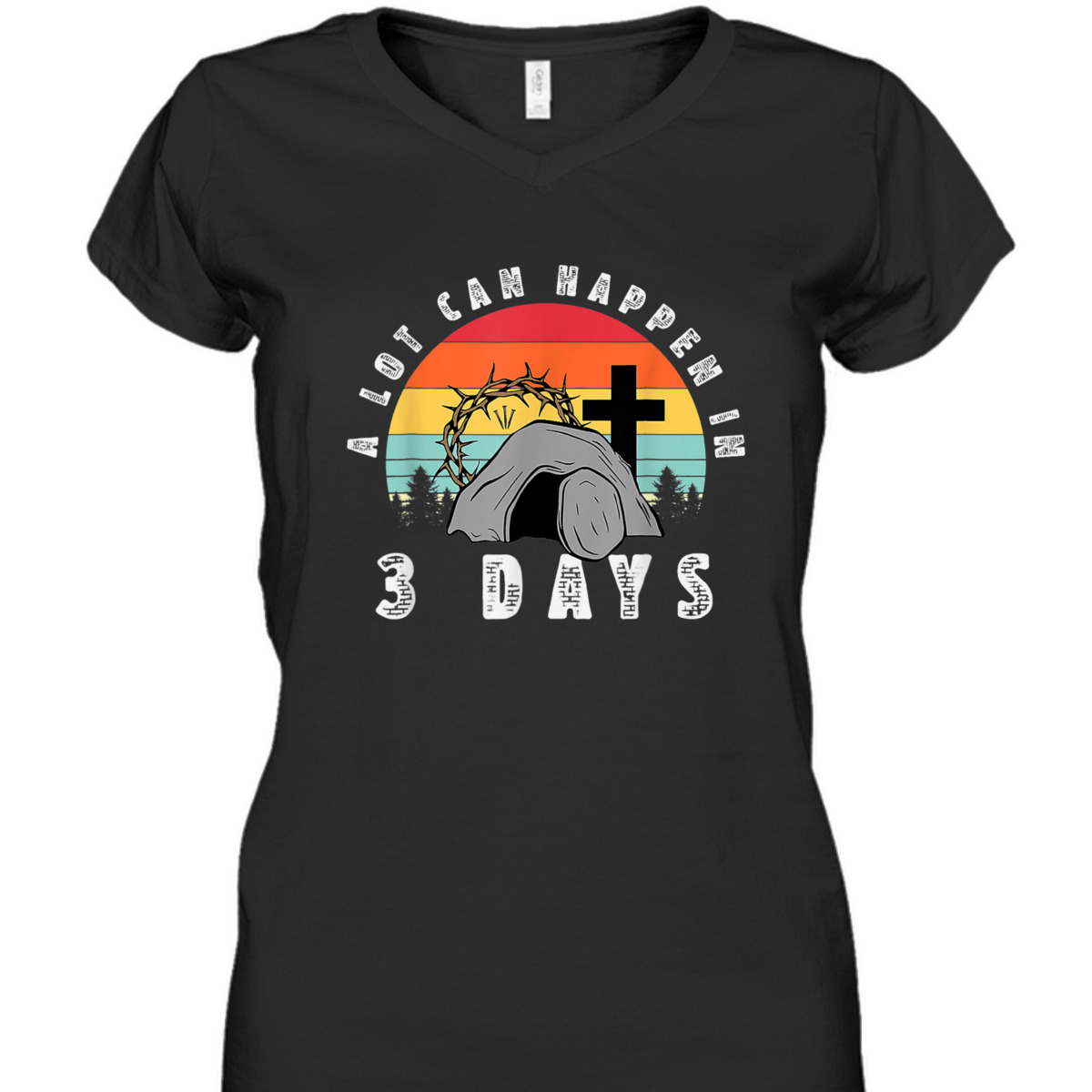 Vintage A Lot Can Happen In 3 Days Christian Easter Day T-Shirt Vintage A Lot Can Happen In 3 Days Christian Easter Day T-Shirt