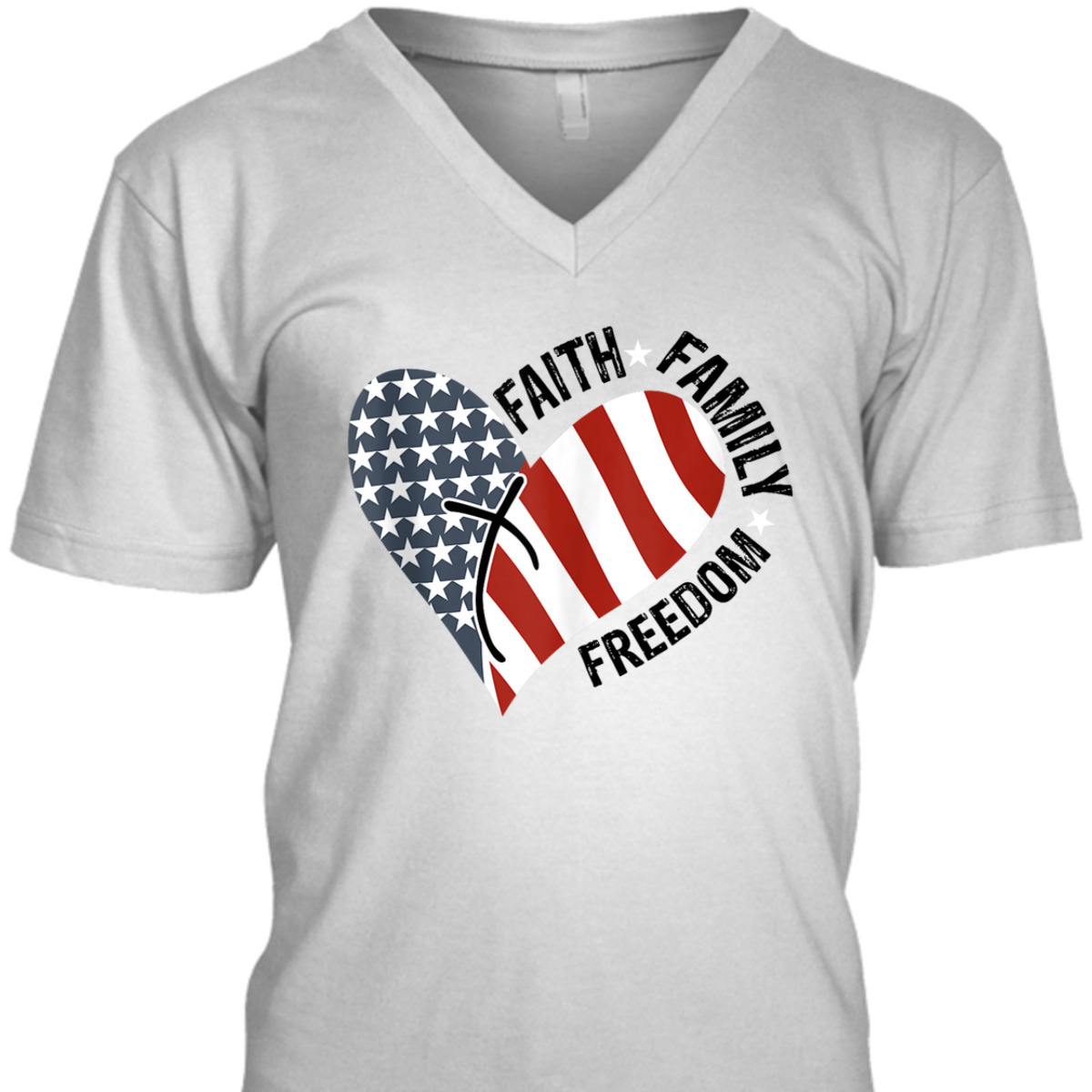 Christian 4th Of July Independence Day T-Shirt Faith Family Freedom Christian 4th Of July Independence Day T-Shirt Faith Family Freedom