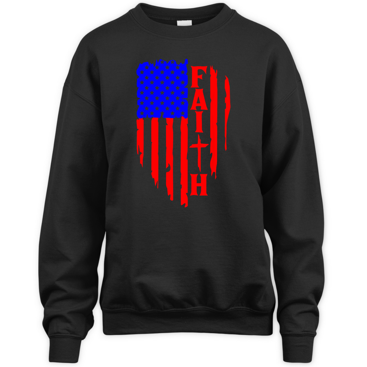 4th Of July Independence Day T-Shirt Christian Faith With Cross And Rustic US Flag 4th Of July Independence Day T-Shirt Christian Faith With Cross And Rustic US Flag