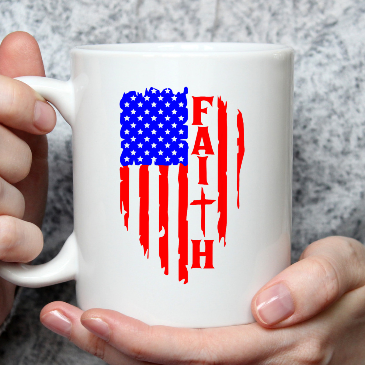 4th Of July Independence Day T-Shirt Christian Faith With Cross And Rustic US Flag 4th Of July Independence Day T-Shirt Christian Faith With Cross And Rustic US Flag