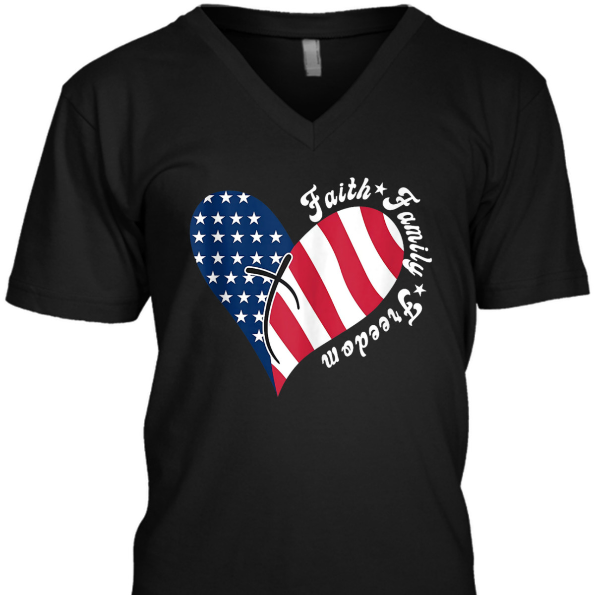Patriotic Christian US Flag Faith Family Freedom Liberty 4th Of July Independence Day T-Shirt Patriotic Christian US Flag Faith Family Freedom Liberty 4th Of July Independence Day T-Shirt