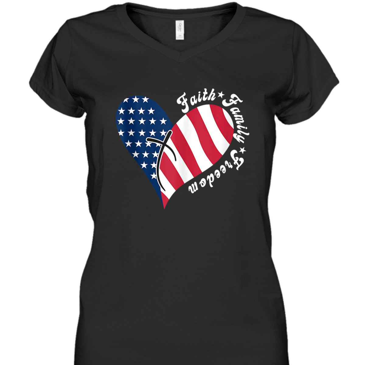 Patriotic Christian US Flag Faith Family Freedom Liberty 4th Of July Independence Day T-Shirt Patriotic Christian US Flag Faith Family Freedom Liberty 4th Of July Independence Day T-Shirt